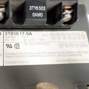 Siemens Schütz 3TB5017-0AM0 GEB