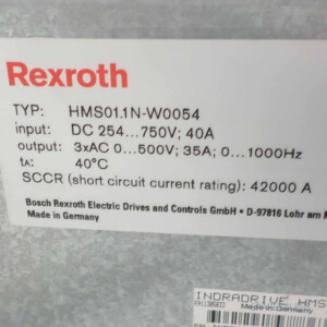 Rexroth Einzelachs-Wechselrichter HMS01.1N-W0054-A-07-NNNN CSB01..MA1 GEB