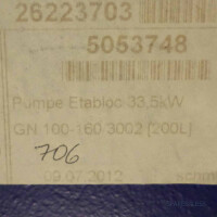 KSB Umwälzpumpe ETABLOC GN100-160/3002 G10 180 m³/h 3555U/min NOV