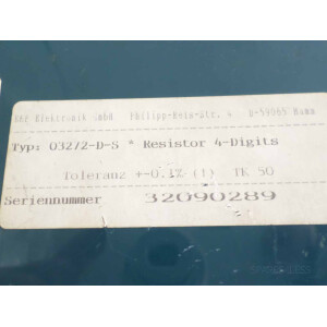 EKF Elektronik Widerstandsdekade 03272-D-S GEB