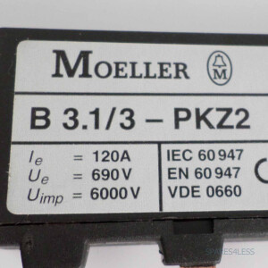 Klöckner Moeller Drehstromschienenblock B3.1/3-PKZ2 NOV