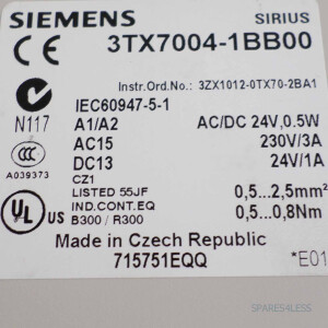 Siemens Ausgangskoppelglied 3TX7004-1BB00 NOV