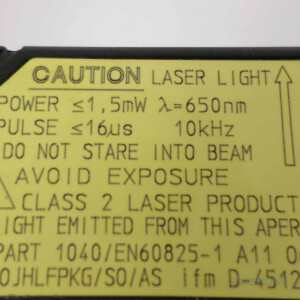 IFM Laser-Lichttaster 0J5154 0JHLFPKG/S0/AS OVP
