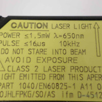 IFM Laser-Lichttaster 0J5154 0JHLFPKG/S0/AS OVP