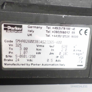 Parker Servomotor SMHA826003814S2ID65-400 GEB