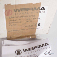 WERMA Mehrtonsirene 140.110.55 24VDC Rot OVP
