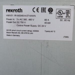 Rexroth Versorgungsgerät HMV01.1R-W0045-A-07-NNNN R911296725 OVP