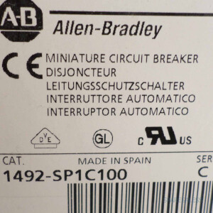 Allen Bradley Leistungsschalter 1492-SP1C100 Ser.C (2Stk.) OVP