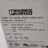 Phoenix Contact QUINT-PS-3x400-500AC/24DC/20/F 2938510 GEB