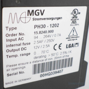 MGV Stromversorgung PH30-1202 15.8240.900 GEB