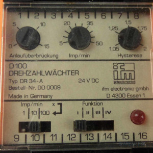 ifm Drehzahlwächter D100 DR34-A Best.Nr. DD 0009 GEB