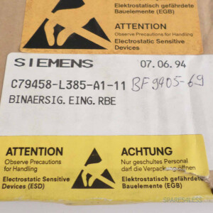 Siemens Binärsig.Eing. RBE C79458-L385-A1-11 SIE