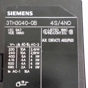 Siemens Schütz Hilfsschütz 3TH3040-0BB4 OVP