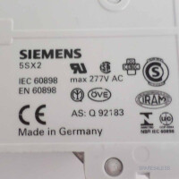 Siemens Leitungsschutzschalter 5SX2102-7 + 5SX9100HS GEB