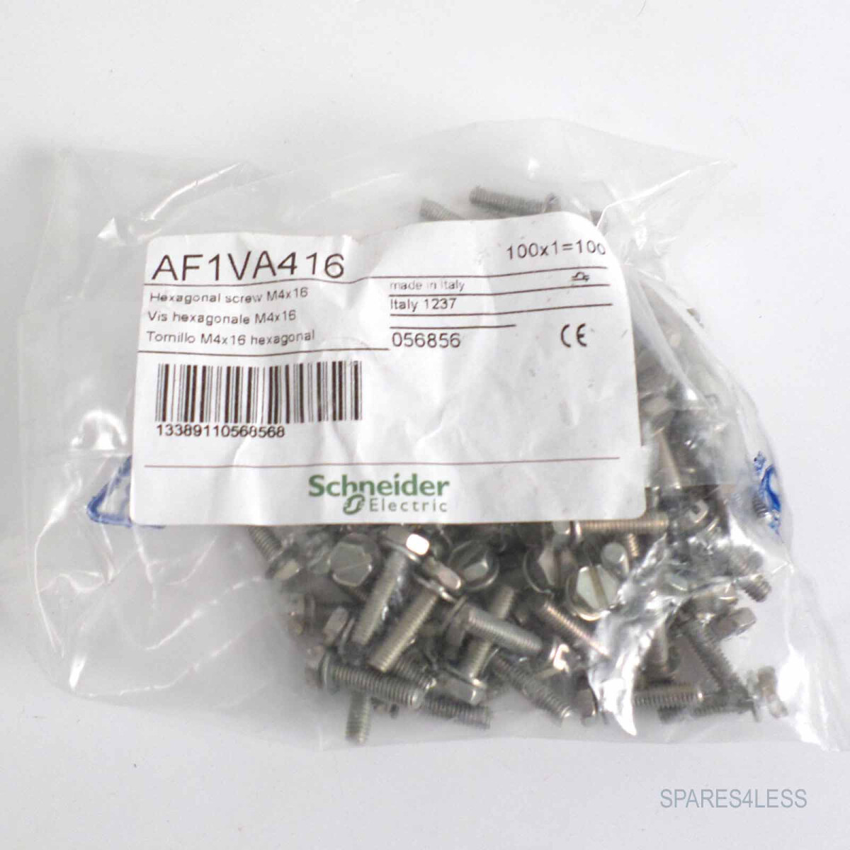 Schneider Schrauben+Scheibe AF1-VA416 056856, M4x16 mm (100S