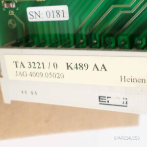 Heinen Microproz. Steuerung TA 3221/0 K489 AA 4009.05020 OVP