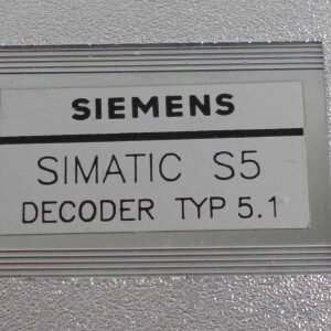 Siemens Simatic Stecker S5 Decoder Typ 5.1 NOV