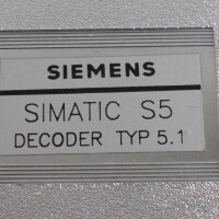 Siemens Simatic Stecker S5 Decoder Typ 5.1 NOV