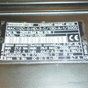 INDRAMAT Servomotor MAC112C-0-HD-3-C/130-A-1/S005 226313 NOV