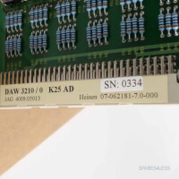 Heinen Rechnerkarte DAW3210/0 K25 AD 07-062181-7.0-000 OVP