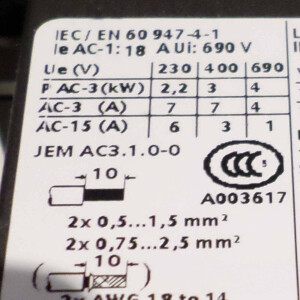 Siemens Schütz 24V/400V/3kW 3RT1015-1HB42 GEB