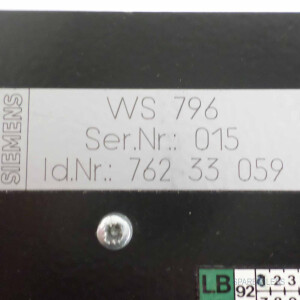 Siemens GEBER-ANPASSMODUL WS796 Id.Nr. 76233059 GEB