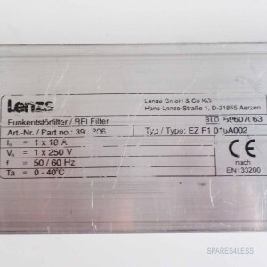 Lenze Funkenstörfilter 390306 EZ F1 018A002 GEB