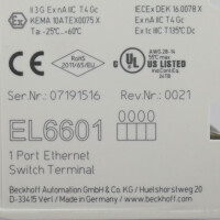 Beckhoff Ethernet-Switchport-Klemme EL6601 GEB