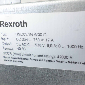 Bosch Rexroth Doppelachs-Wechselrichter HMD01.1N-W0012-A-07-NNNN GEB #K2