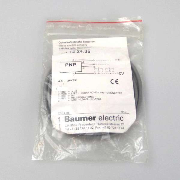 Baumer electric Optoelektronischer Sensor FEG 12.24.35 OVP