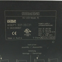 Simatic SITOP DC-USV Modul 15 6EP1 931-2EC21 GEB