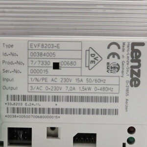 Lenze Frequenzumrichter ID 00384005 EVF8203-E 1,5kW GEB