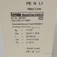 Lenze Netzfilter TYP EZN2_017A001 Art.Nr.384067 GEB