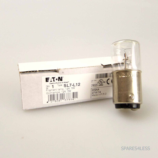 Eaton Glühlampe SL7-L12 12V 5W 171290 OVP