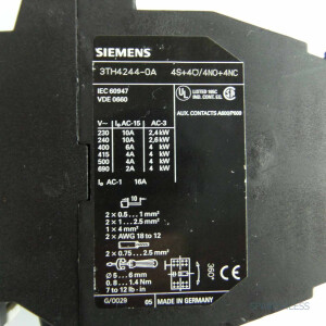 Siemens Schütz Hilfsschütz 3TH4244-0AL2 230V/50Hz GEB