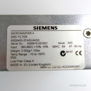 Siemens Micromaster 4 EMC Filter 6SE6400-2FA00-6AD0 GEB