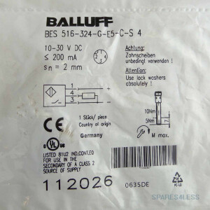 Balluff induktiver Näherungsschalter BES 516-324-G-E5-C-S 4 112026 OVP