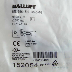 Balluff induktiver Näherungsschalter BES 516-396-EO-C-03 152054 OVP