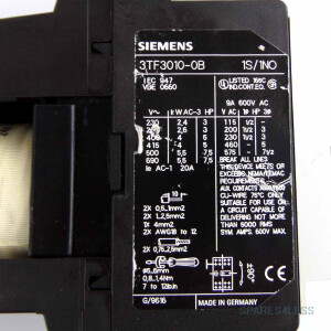 Siemens Schütz 24V/4kW/400V 3TF3010-0B GEB