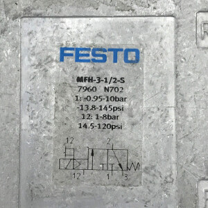 Festo Magnetventil MFH-3-1/2-s 7960 GEB