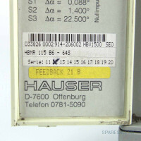 Hauser HBV 1500/SEO Servoregler HBMR 115 B6-64S Serie: 12 GEB