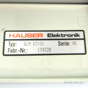 Hauser Servoregler GLM 07/01 Serie: N1 GEB