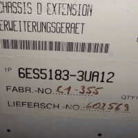 Simatic S5-135U/155U EG 6ES5 185-3UA12 OVP/REM