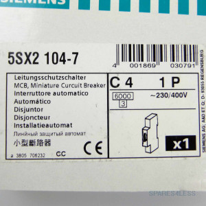 Siemens Leitungsschutzschalter 5SX2104-7 OVP