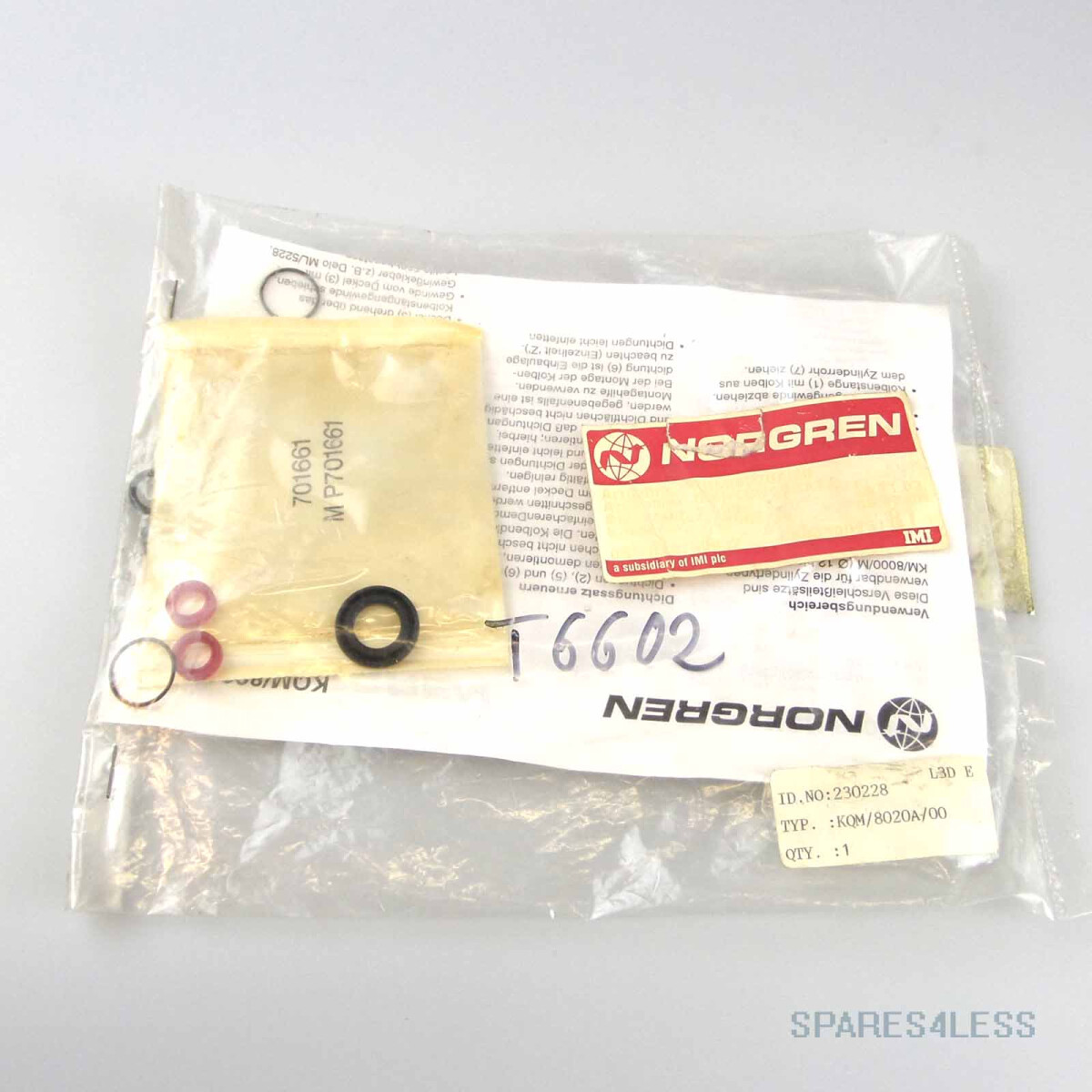 NORGREN Dichtungs- und Verschleissteilsatz KQM/8025A/00 SIE