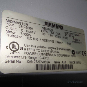 Siemens Midimaster Vector MDV750/3 6SE3221-7DG40 GEB