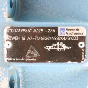 Rexroth Wegeventil 3WEH 16 A7-71/6EG24N9S2K4/B10D3 / 4WE 6 D62/EG24N9K4/B10 NOV