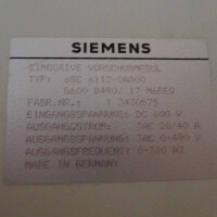 Siemens Simodrive 611 VSA Modul 20/40A 6SC6112-0AA00 #K2 GEB