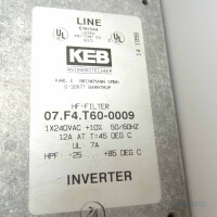 KEB Frequenzumrichter HF-Filter 07.F4.T60-0009 NOV