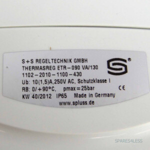 S+S SplusS Einbautemperaturregler Thermasreg ETR-090 VA/130 OVP